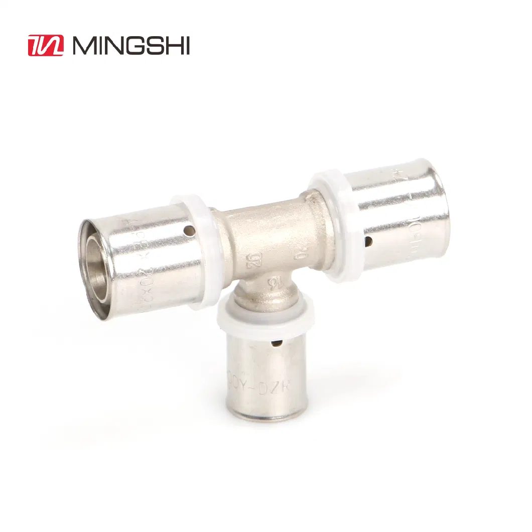 High Standard Pert Multilayer Brass Press Nickelplating Male Elbow Fittings