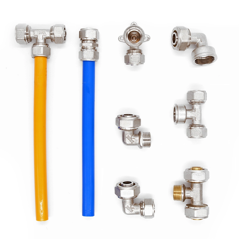 Water Pipe Press Crimp Plumbing B Brass Press Fittings Copper Press Fittings for Pex-Al-Pex Pipe