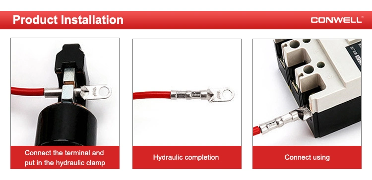 Copper Terminal Connector Compression Tubular Two Hole Cable Lug