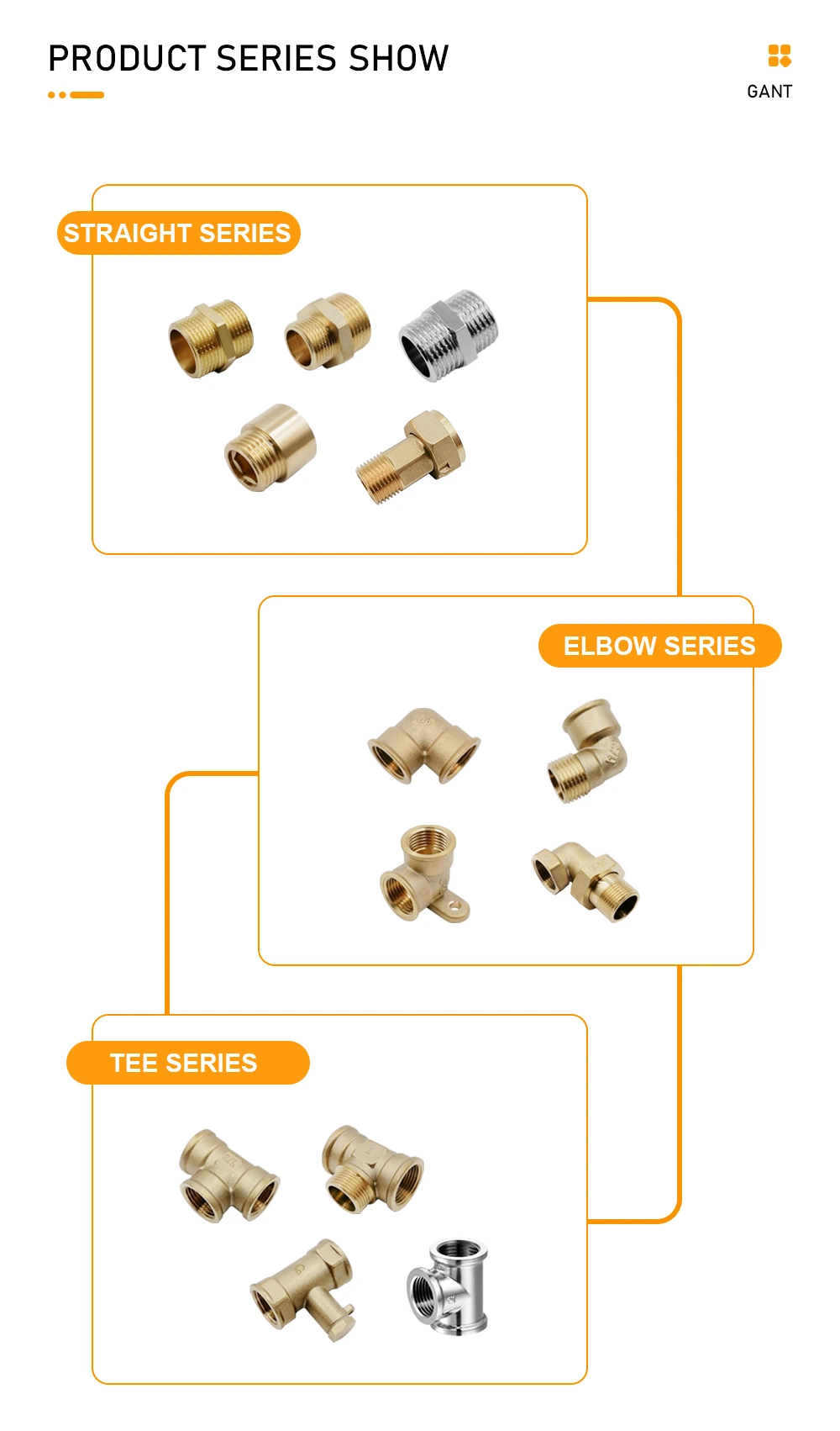 1/2&quot; NPT Straight Hex Male Pex Reduced Equal Hose Nipple Brass Fitting