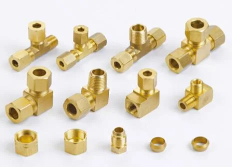 Pneumatic Quick Coupler Compression Copper Brass Aluminum Thermoplastic Tubing Sleeve