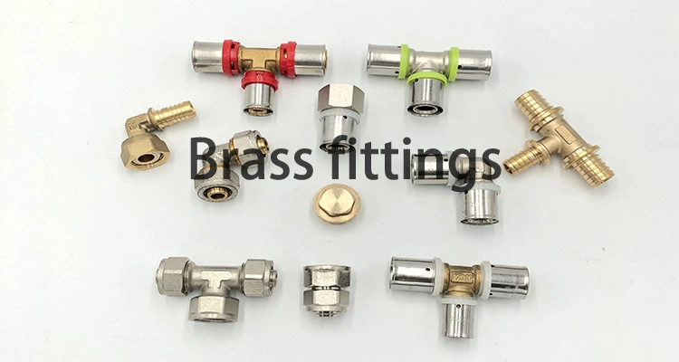 Brass Elbow Tee Straight Pex Pipe Compression Fitting