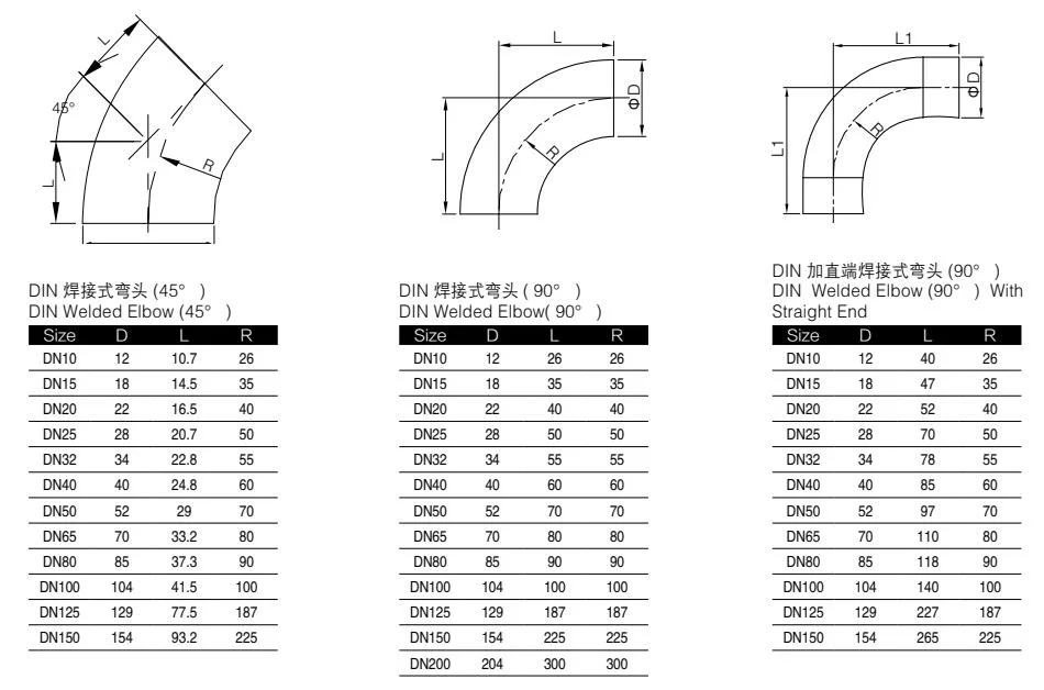 Tube Fittings 1/16 to 1&quot; Connector Compression Ss Elbows Stainless Steel Railing Press Pipe Fittings