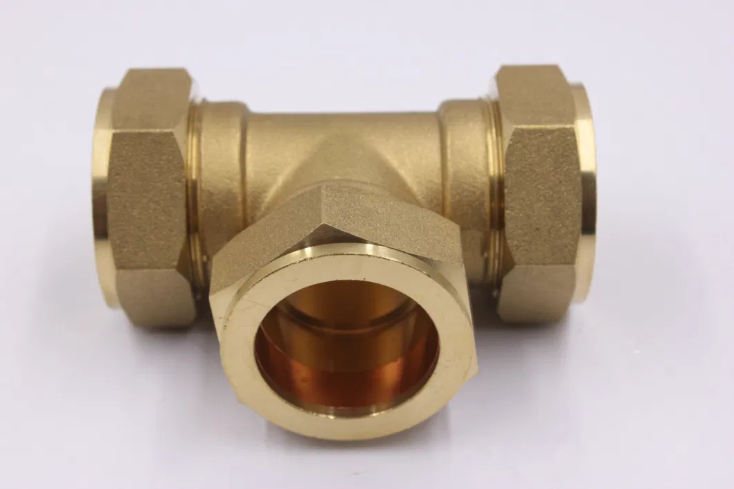 Brass Compression Tee Coupling Elbow