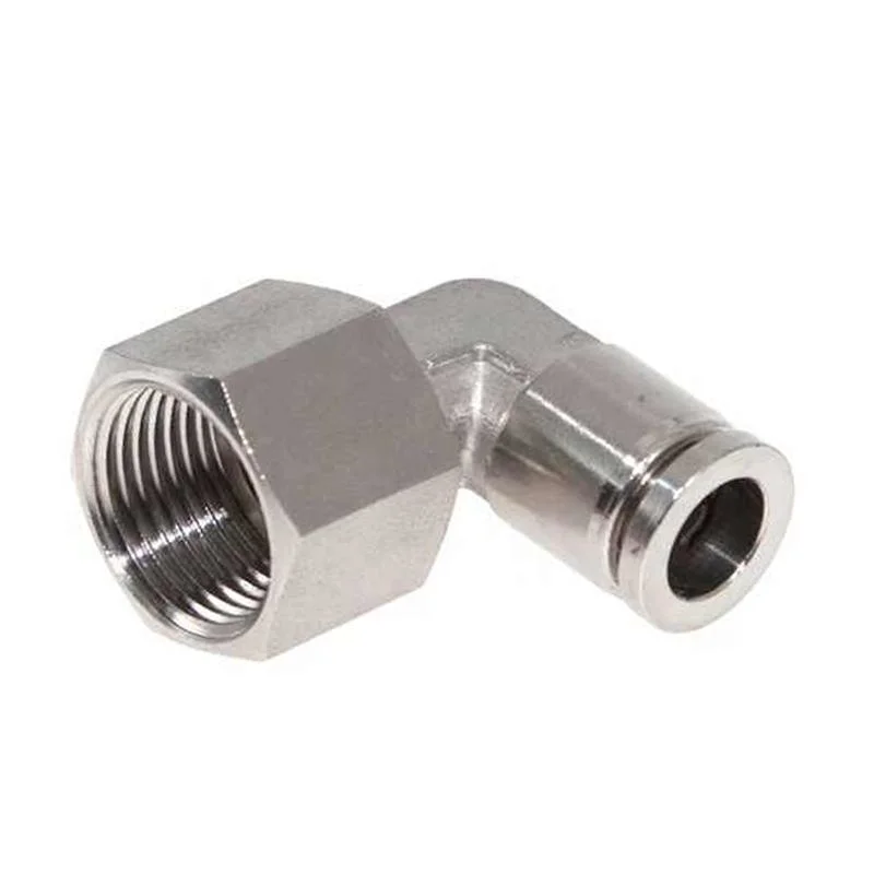 Heavy Stainless Steel Thread Press to Connect Pneumatic Air Tube Fitting