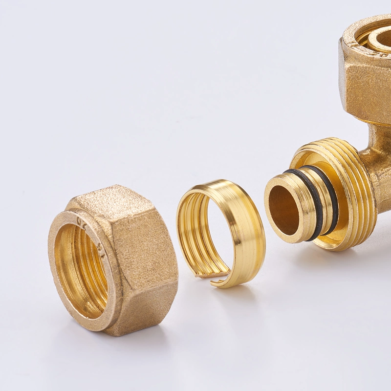 Brass Elbow Tee Straight Pex Pipe Compression Fitting