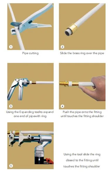 Cw617 Brass Elbow Crimp Fittings Connection for Pex-Al-Pex Pipes