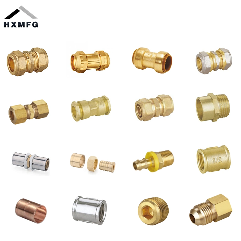 Wras Full Range Brass Coupler Thread Adaptor PE Elbow Pushfit Press Tee Pex Wallplate Soldering Cross Sliding Tap Connector Copper Bent Compression Fitting