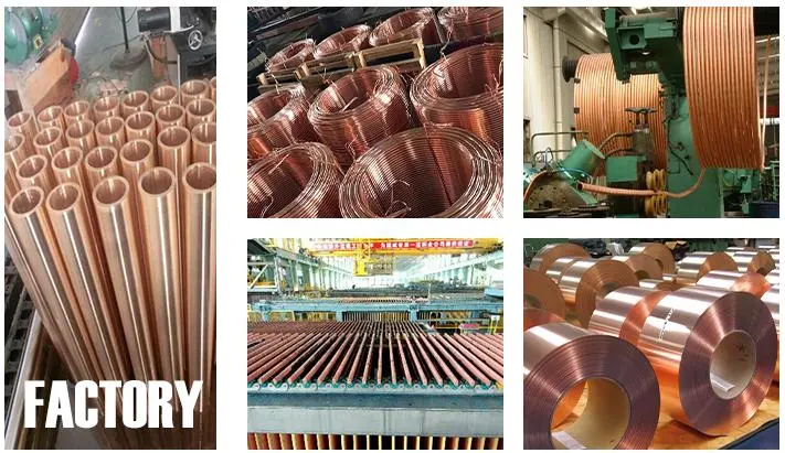 Air Conditioner Parts Copper Tube/Coil/Pipes Custom Size Copper Tube