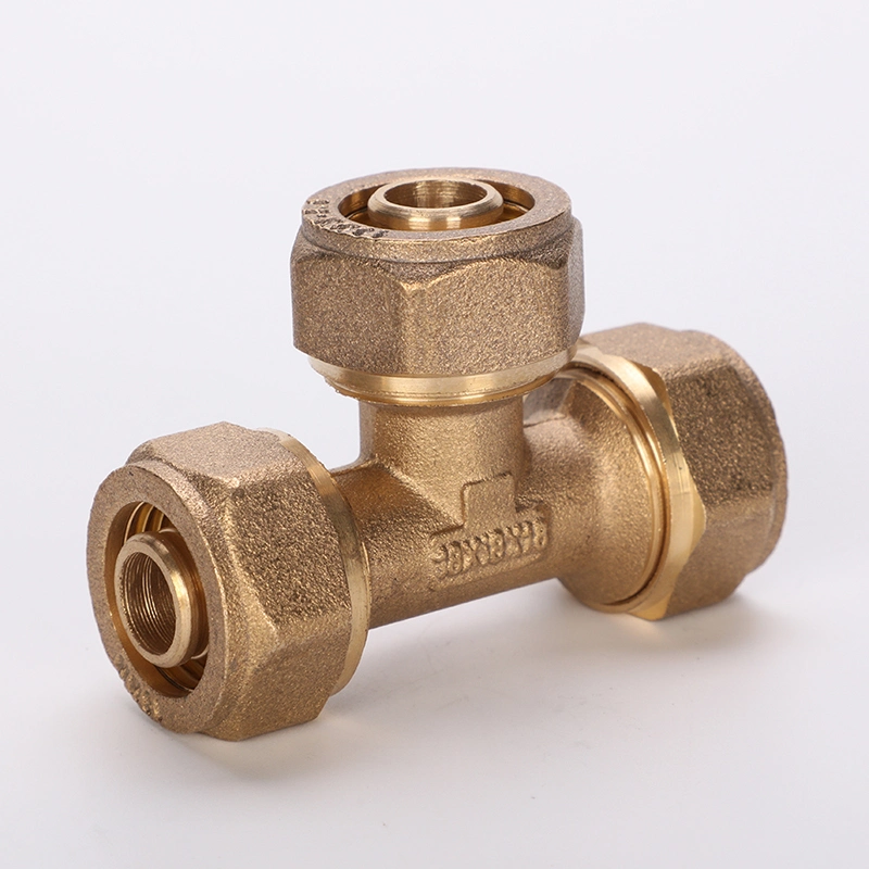 Brass Compression Nut Elbow Fitting for Copper Pipe with Brass Oring