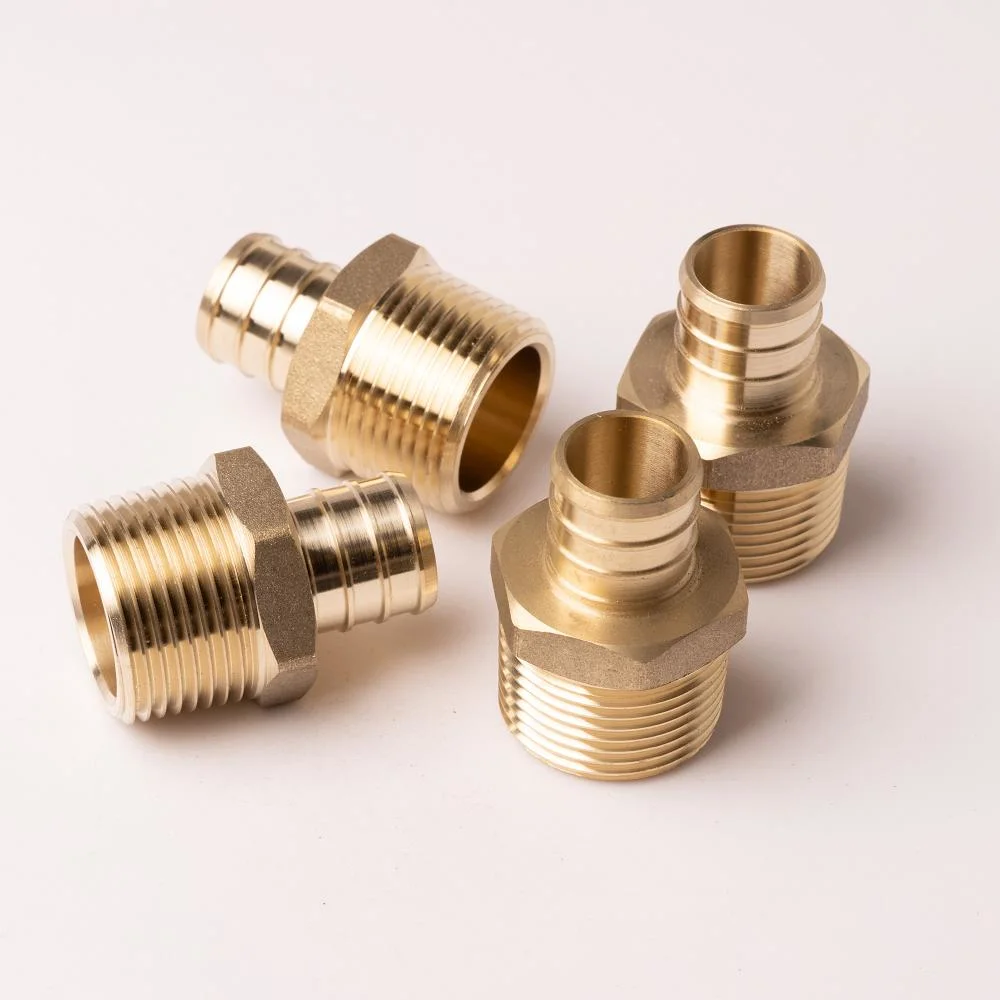 Brass Hose Fitting Copper Brass Tube Plumbing Hose Compression Pipe Fitting Pipe Adapter Brass Hose Barb Fitting