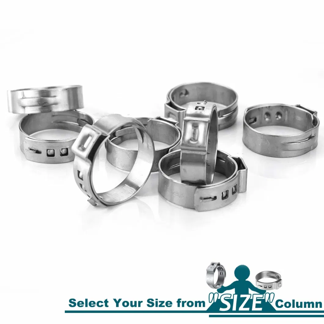 Clamps Stainless Steel Crimp Rings Pinch Tubing Pipe Fitting Connections