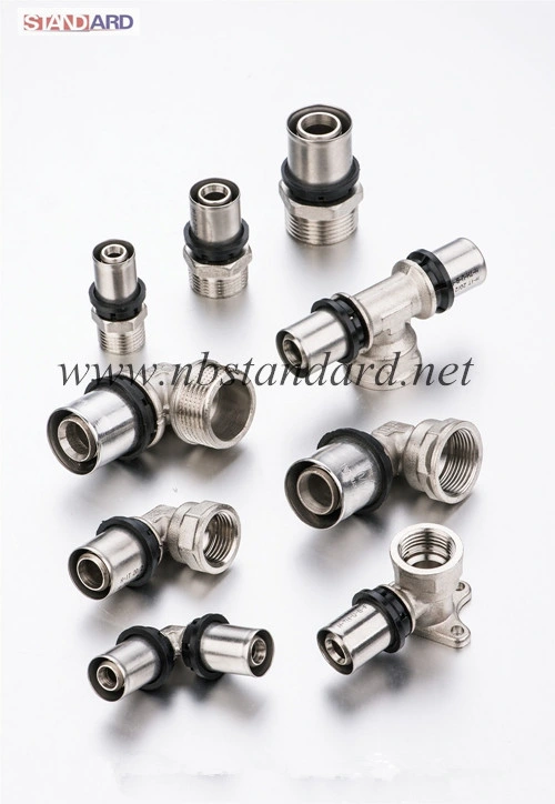 Brass Press Male Straight Fittings Th Type for Pex/Pex-Al-Pex Pipes