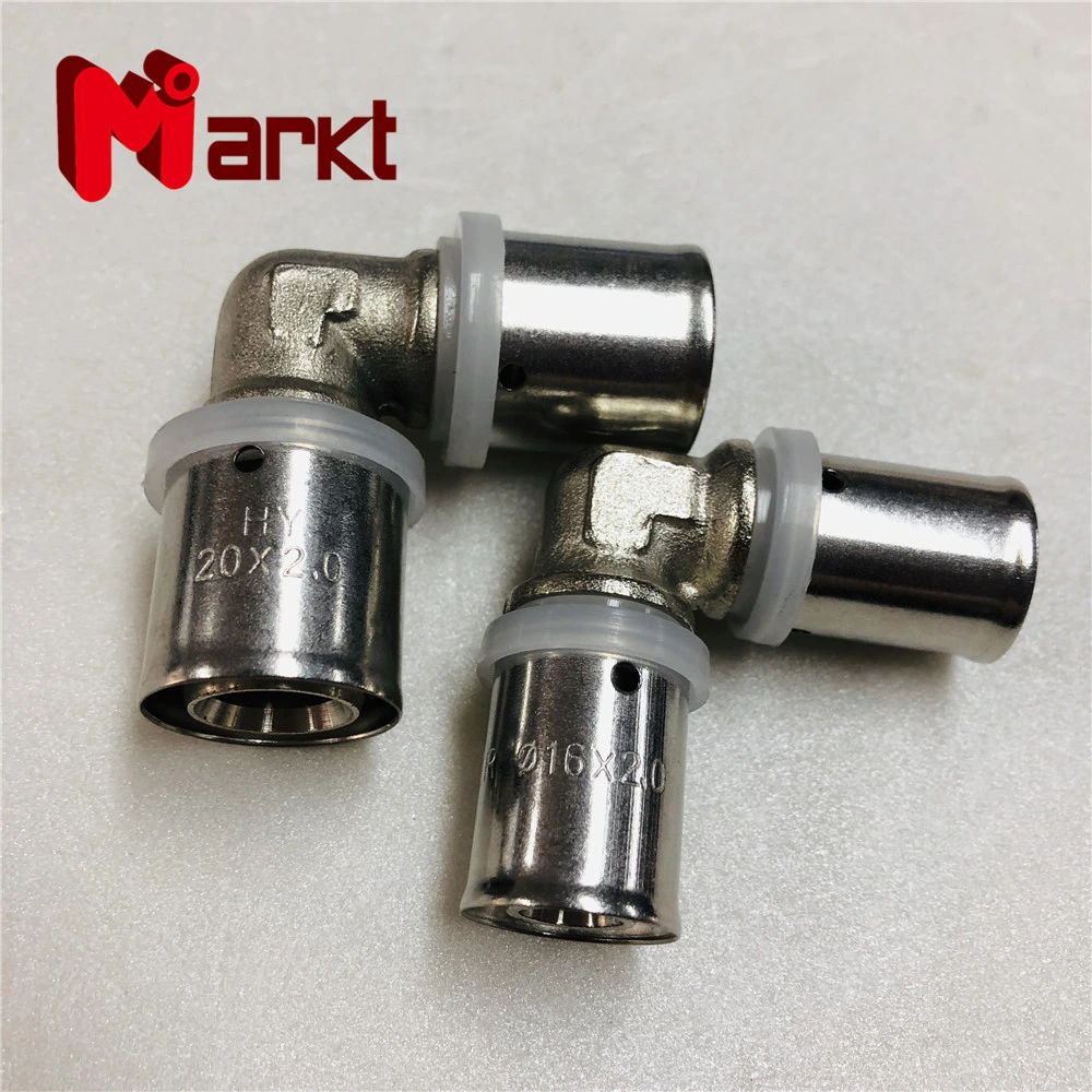 90 Degree Elbow Fast Connect Brass Nickel Plated Press Fitting