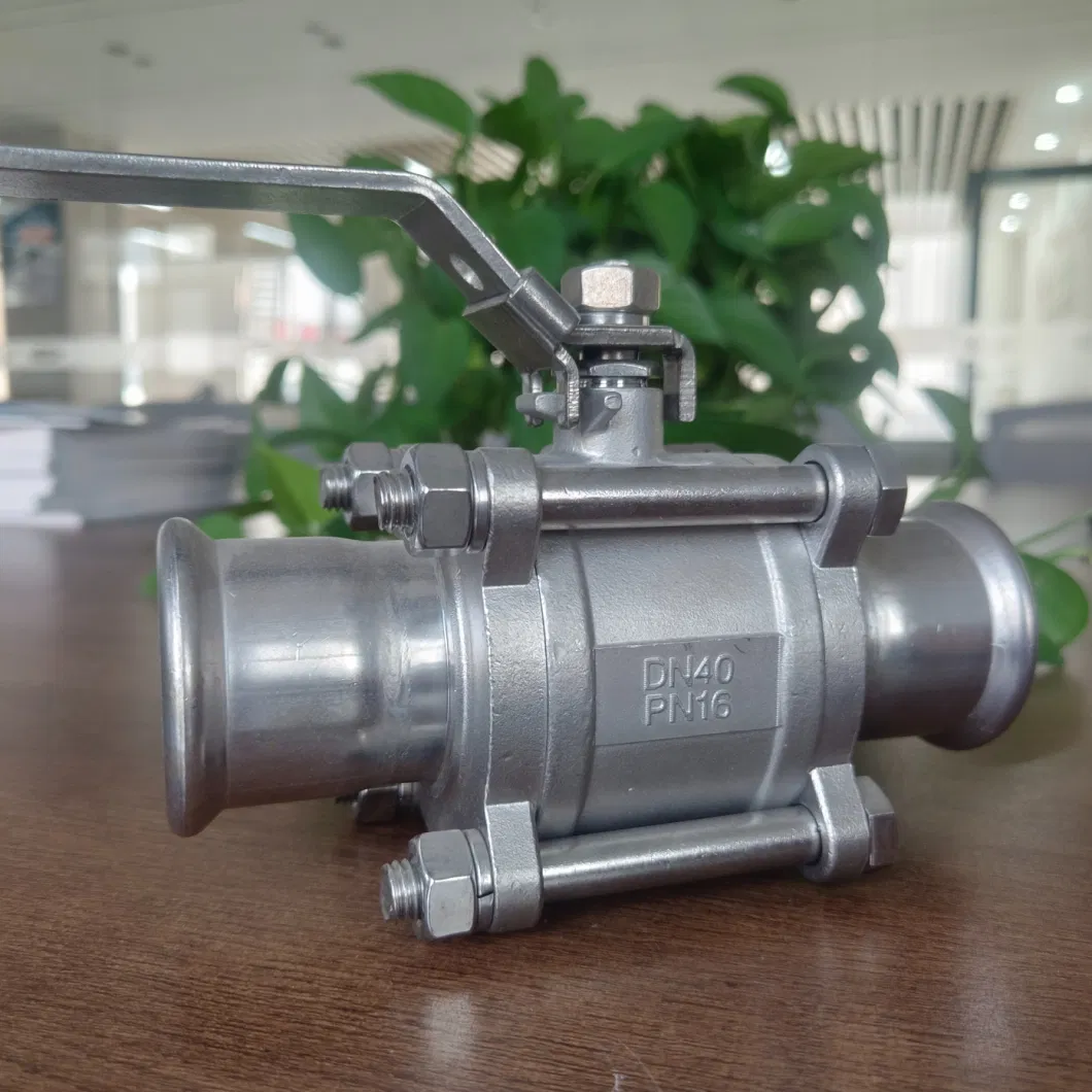 3PC Press Fittings Ball Valve Stainless Steel Pn16 Body-1.4408 (316) Cap-1.4404 (316L) Pipe Fitting-316L