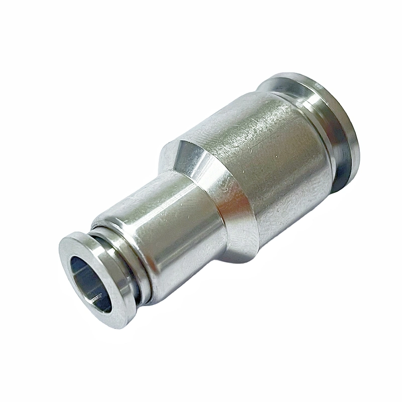 Compressor Parts Stainless Steel Pneumatic Connection Parts Push Fit in Tube Fitting