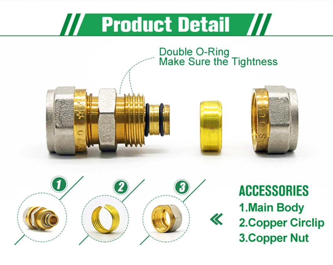 Ifan Equal Elbow Pex-Al-Pex Brass Compression Fittings for Pex-Al-Pex Multilayer Pipe