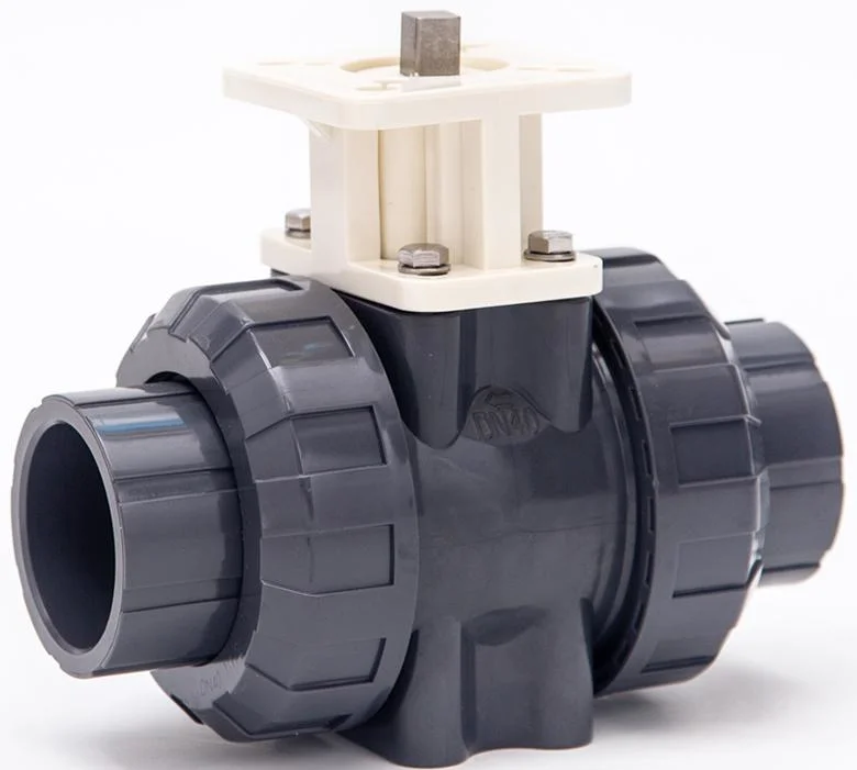 High Quality Plastic Electric Control Ball Valve UPVC True Union Ball Valve PVC Non Actuator Double Union Ball Valve Body PVC Pneumatic Ball Valve