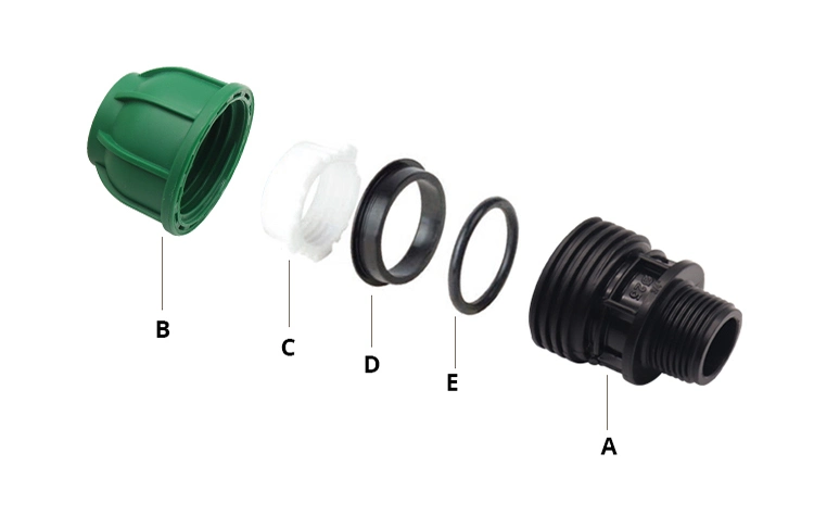 Turkish Type Round Irriplast Thermo-Hydraulic Sector HDPE Fitting PP Compression