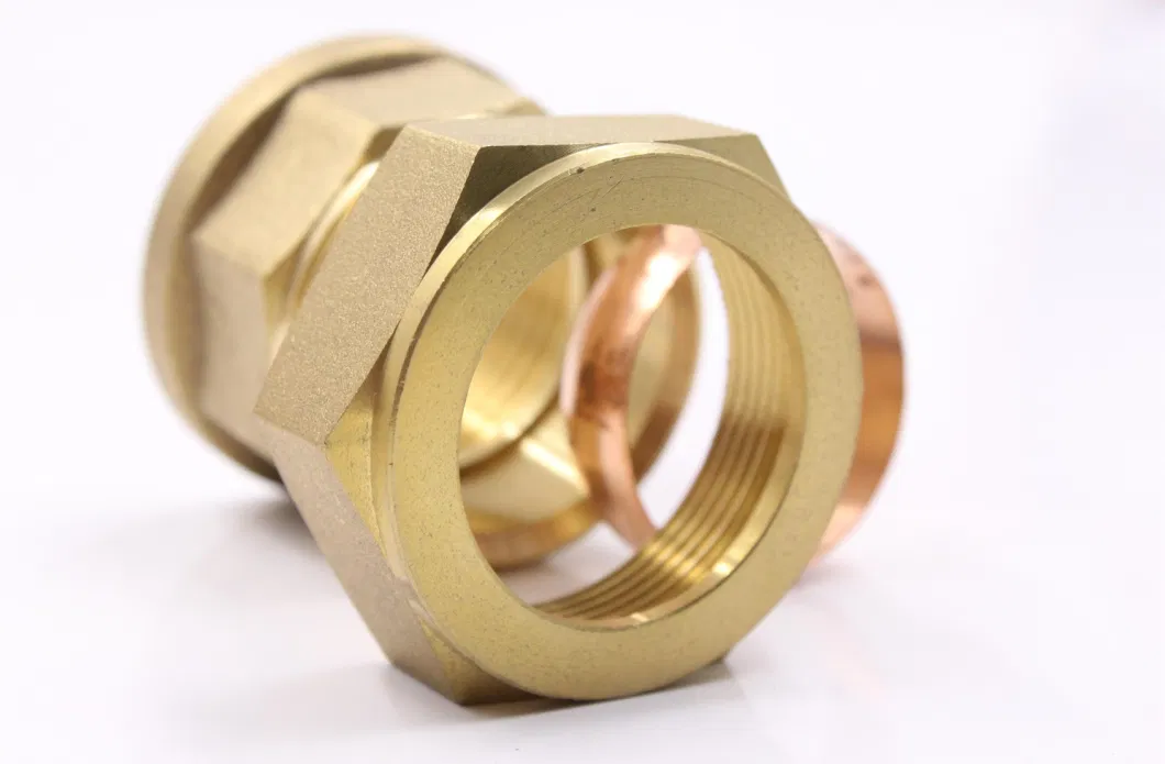 Copper Brass Welding V-Press Thread Chromed Compression Fitting