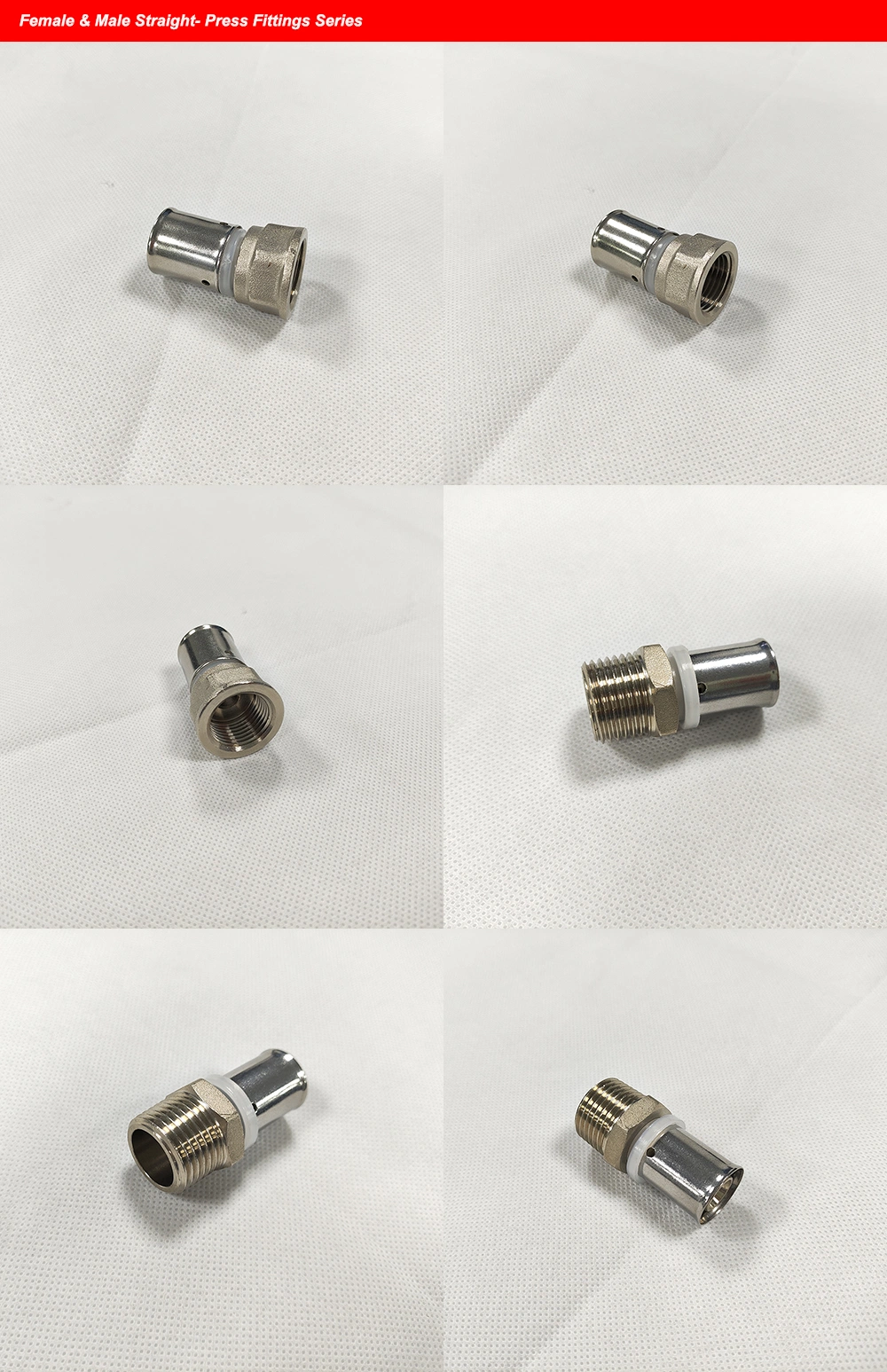 Female Straight Brass Th-Type Crimping Fittings Press Fittings for Wholesale