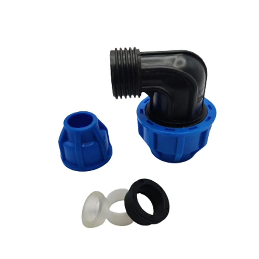 90 Degree Elbow PE Reducing Elbow PP Compression Fitting for Irrigation System