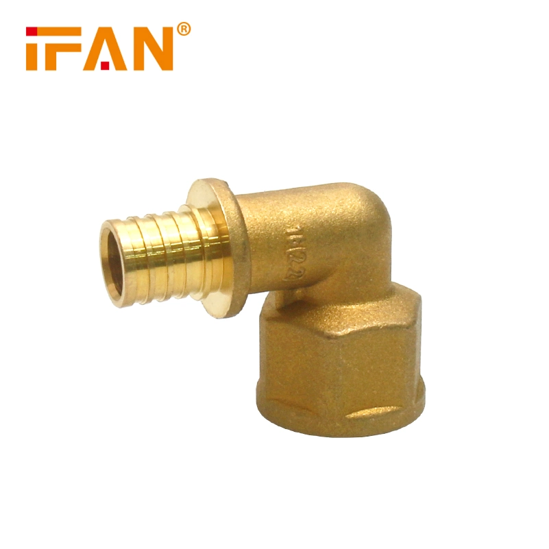 Ifan Sliding Sleeve Fittings Hot Water Female Thread Pexa Pex Al Pex Brass Copper Elbow Pipe Fittings