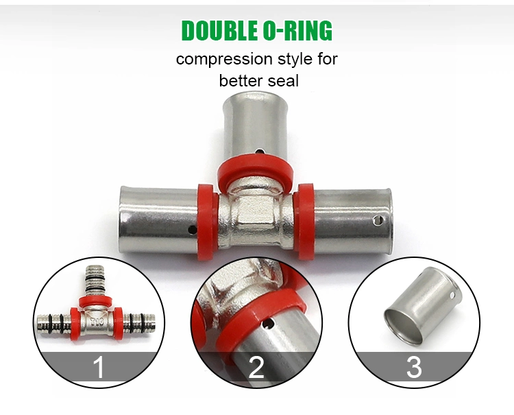 1/2 Stainless Steel Pex Fitting Plastic Fittings for Plumbing 3/4 Inch Tee Al and Gas Brass