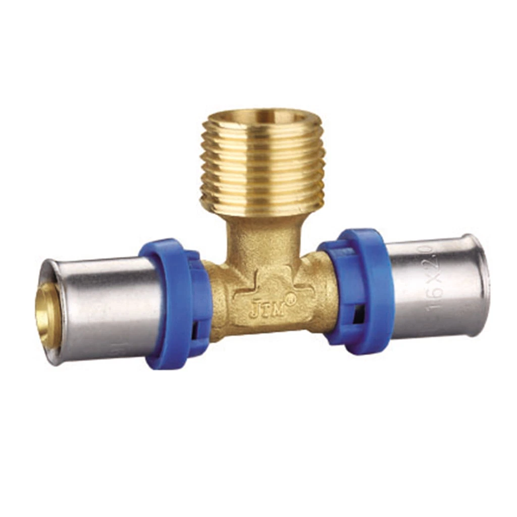 Custmomized Female Tee Screw Brass Press Fittings for Control Flow Water