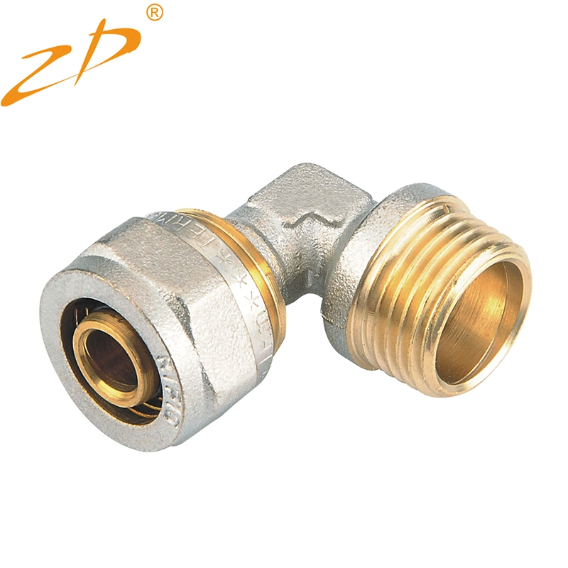 OEM Wall-Plated Press Fitting Elbow Female Pipe Brass Fitting for Hardware