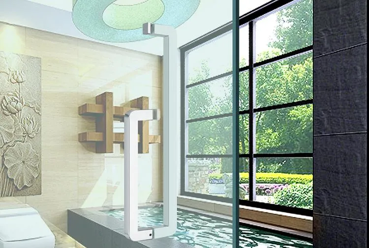 Frameless-Shower-Enclosure Hardware Accessories Fittings 316-Stainless-Steel Finger-Pull Finger-Grip Sliding Doorknob