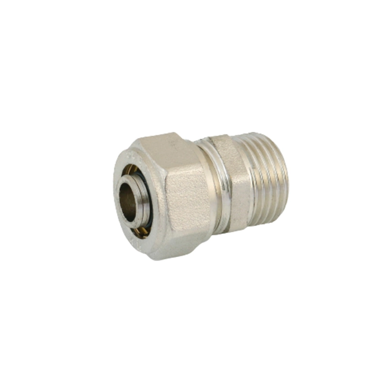 Pex-Al-Pex Brass Compression Fittings with Nickle Plated Straight Nipple Female Fittings