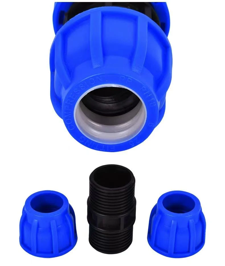 Blue Equal Diameter Tee Switch PE Pipe Connector Garden Farmland Irrigation