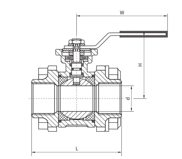 3-PC Screwed Ball Valves with Pneumatic/Electric Actuator