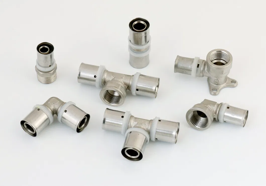 Brass U Type Press Male Elbow Fittings for Pex/Pex-Al-Pex Pipes