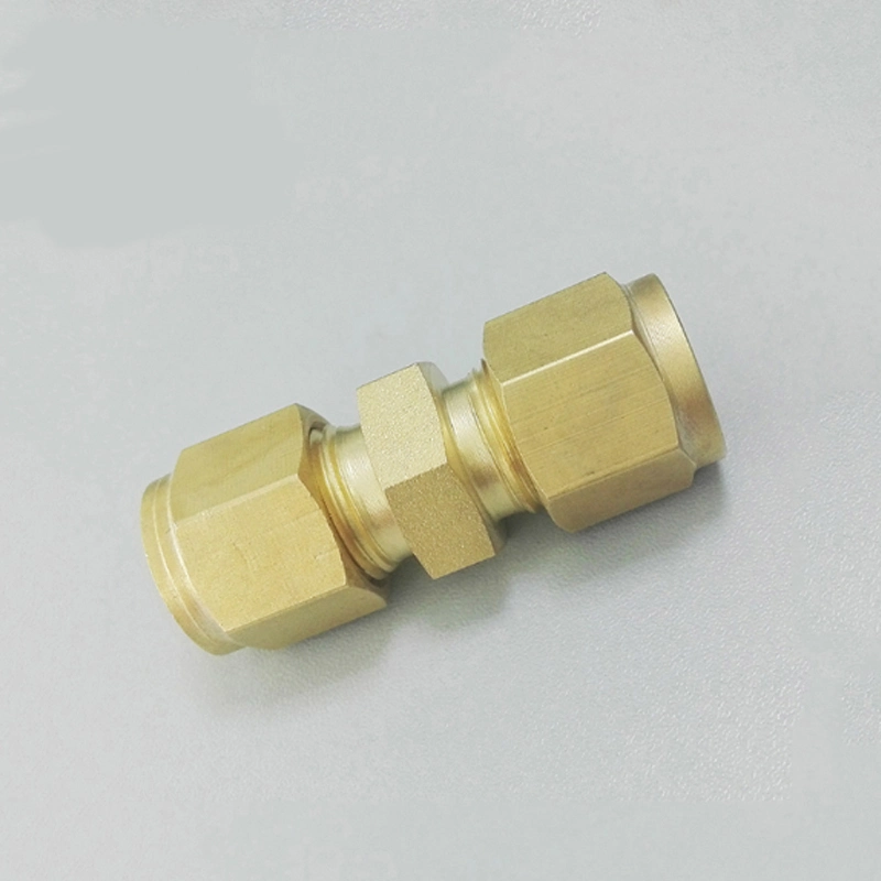 Brass Compression Tube Fitting, Compression Straight Union Connector