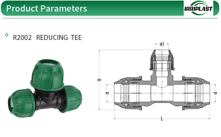 PP Push Fit Fittings Pn10 90 Degree Tee