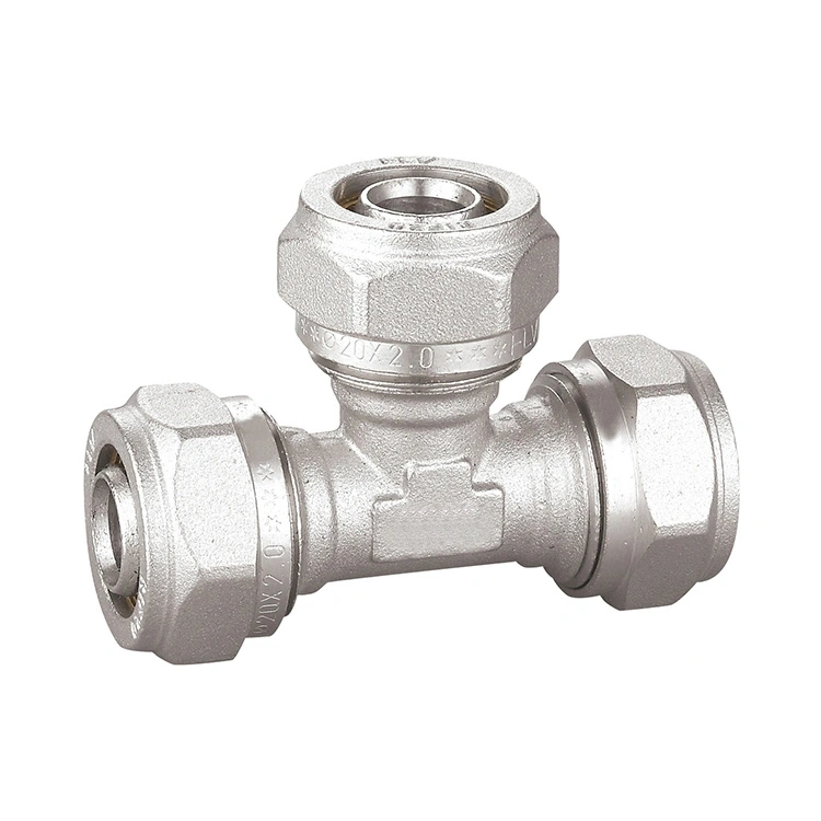 Tee Compression Brass Pipe Fittings for Pex Al Pex Pipe