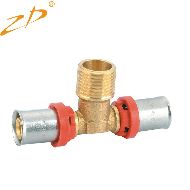 Support OEM Pex Al Pex Pipe Fitting Multilayer Wall Tee Female Press Fittings