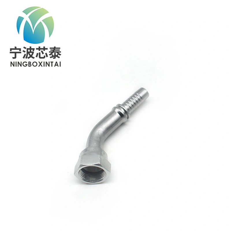 Hydraulic Tube Fitting Hose Press Elbow 45 Degree Jic Female Hydraulic Coupling One Piece Hose Fittings