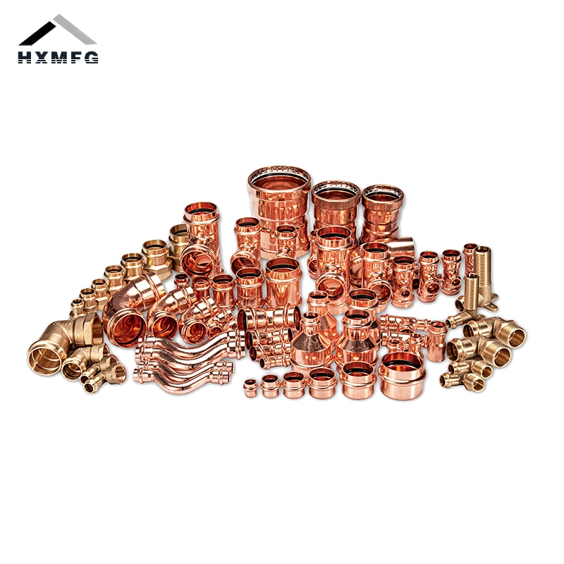 Full Range Brass Copper Elbow Coupling Adaptor Tee Cap Pushfit Fitting Thread Fitting Pipe Fitting Copper Fitting Press Fitting