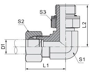 Eaton Hydraulic Stainless / Carbon Steel Bite Type Connector Tube Coupling Compression Fitting DIN2353 1CH9-Og