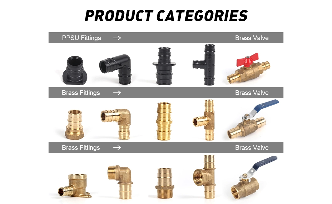 Ifan Wholesale Pex Pipe Fitting Tee Plumbing Pex Brass Sliding Fittings