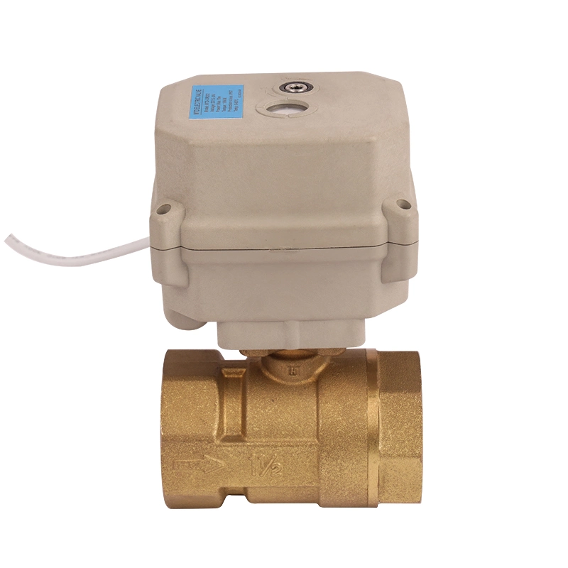 Smart Mini Motorized 24V Electric Actuator Float Water Control 2-Way Brass Ball Valve