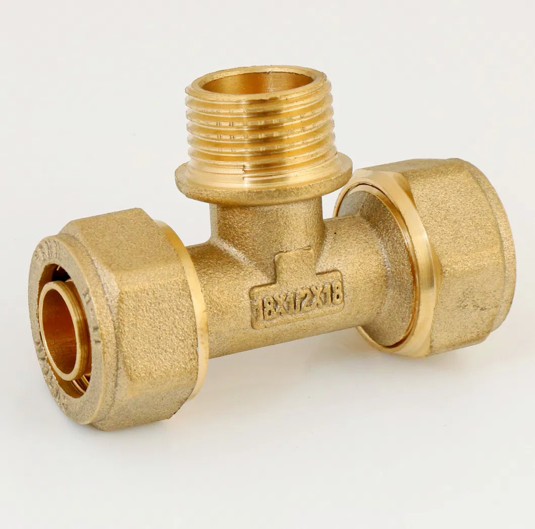 Wholesale Brass Pex Pipe Fittings Brass Tee Male with Oring