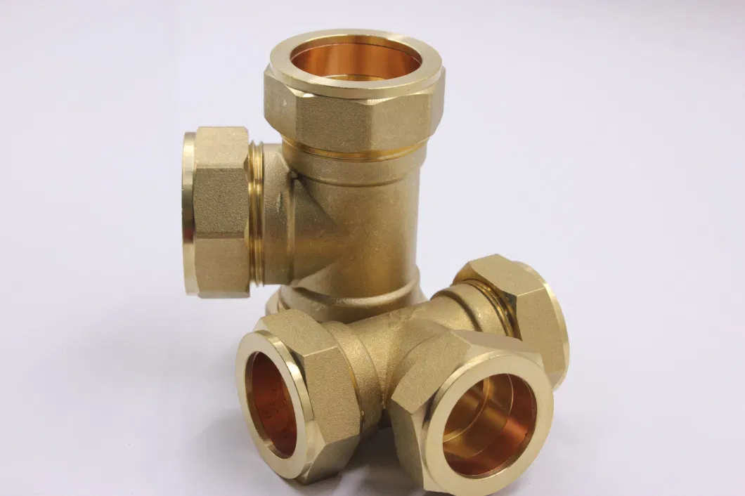 Brass Compression Tee Coupling Elbow