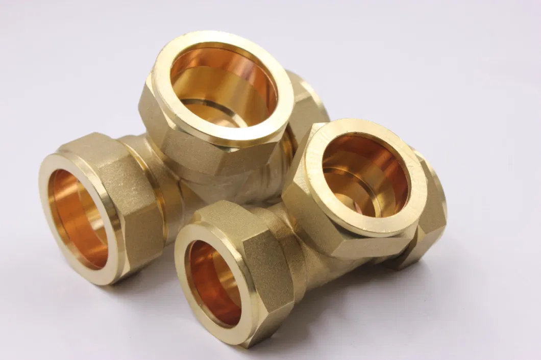 Brass Compression Tee Coupling Elbow