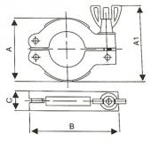 China Sanitary Stainless Steel Fittings Kf Vacuum Clamps