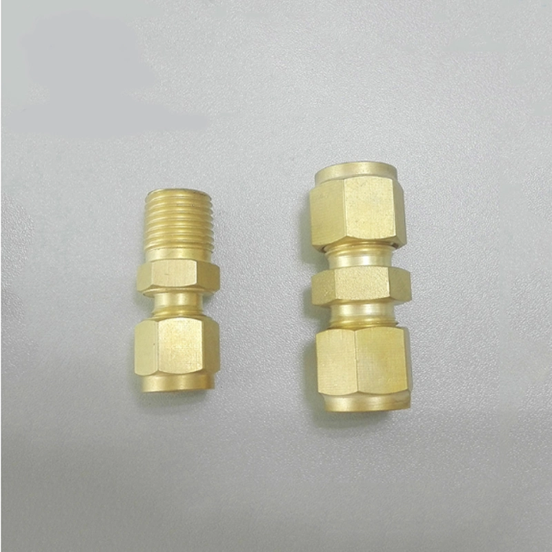 Brass Compression Tube Fitting, Compression Straight Union Connector