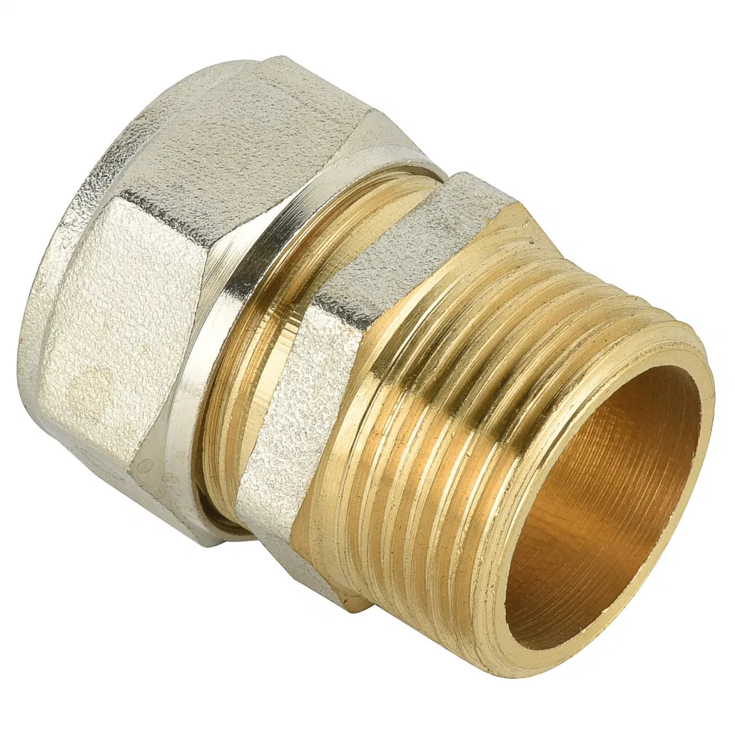 Brass Compression Plumbing Fitting Coupling for Pex Pipes